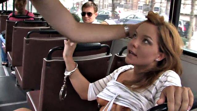 IR public slut 3some outdoor mouth and pussy