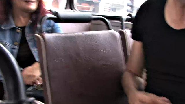 IR public slut 3some outdoor mouth and pussy