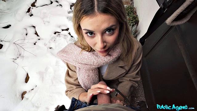 Spanish blonde is really shy