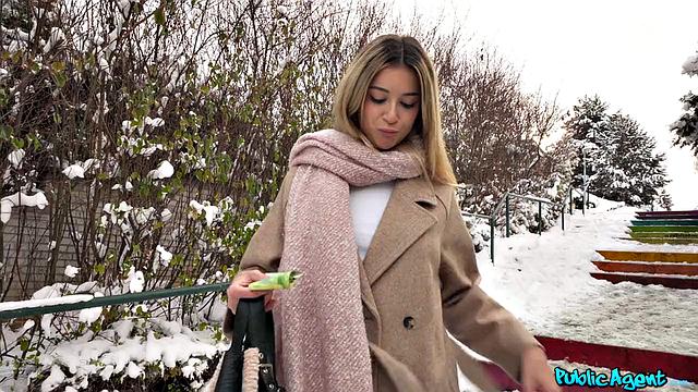 Spanish blonde is really shy