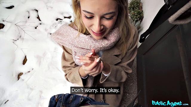 Spanish blonde is really shy