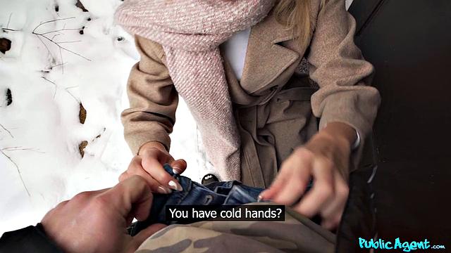 Spanish blonde is really shy