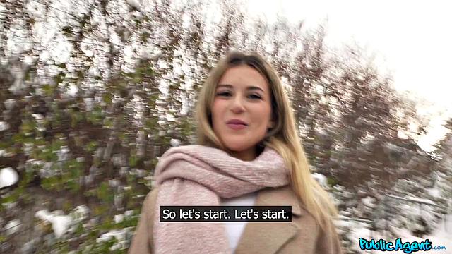 Spanish blonde is really shy