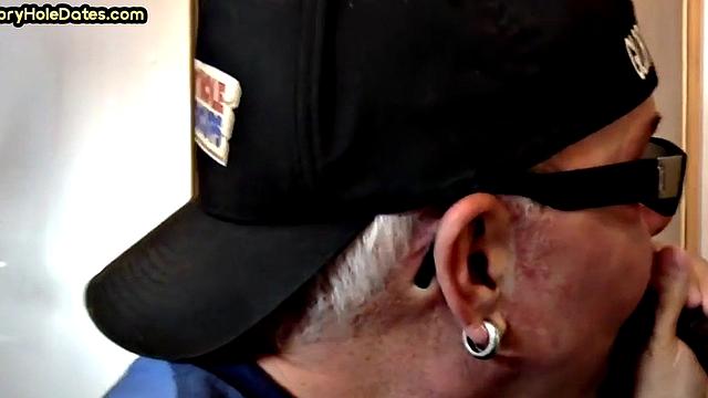 Cocksucking gloryhole gets fucked in homemade closeup