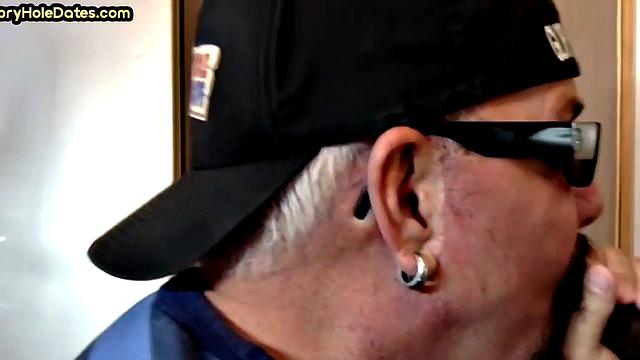 Cocksucking gloryhole gets fucked in homemade closeup