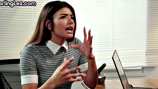 Sapphic office sex with coworkers