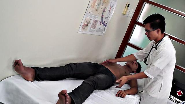 Naive inexperienced Asian patient toyed by perv doctor