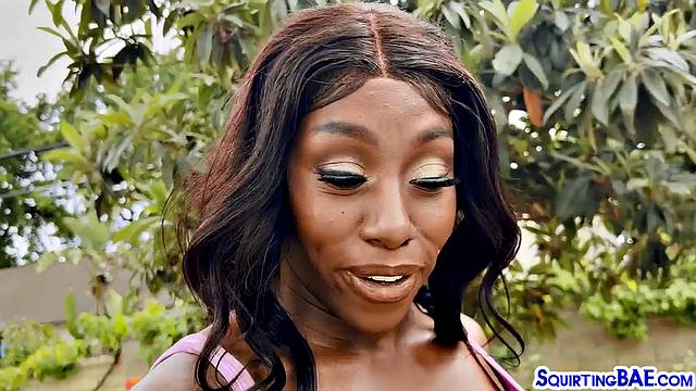 Anal-loving big-titted ebony hard fucked