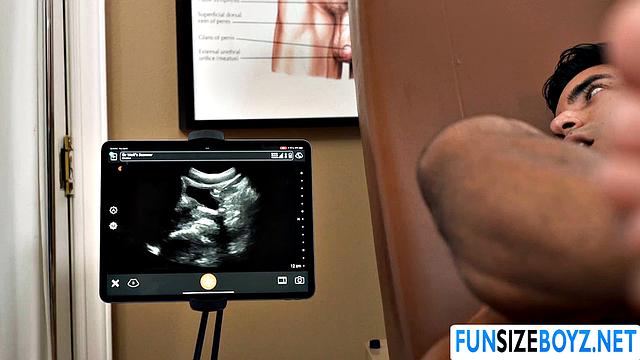 Watching my doctor’s dick inside my ass on the monitor