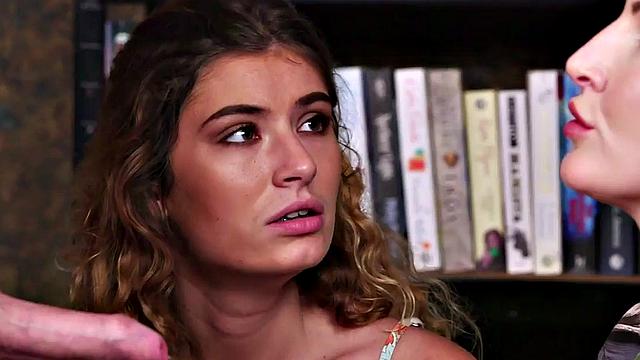 CFNM dirty beauties share dick in threeway b4 sucking it