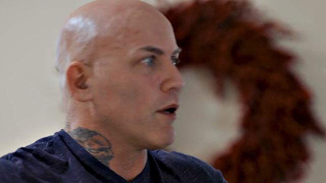 Cheating inked babe riding and gagging on lover's cock