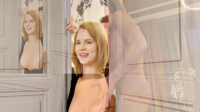 STUCK4K. Nude stunner was half-naked when man found her in trouble