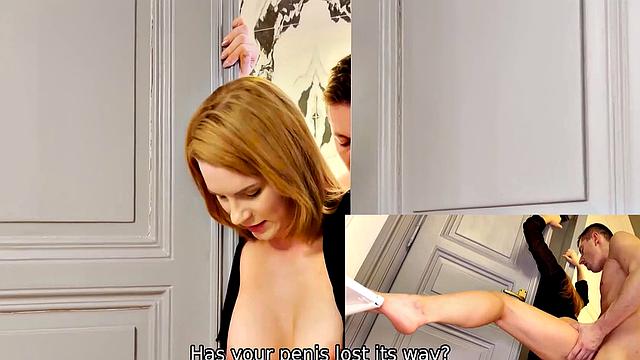 STUCK4K. Nude stunner was half-naked when man found her in trouble