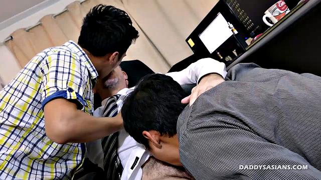 Daddy Fucks Office Boys