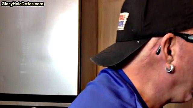Pervy gloryhole auntie raw