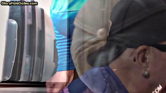 Pervy gloryhole auntie raw