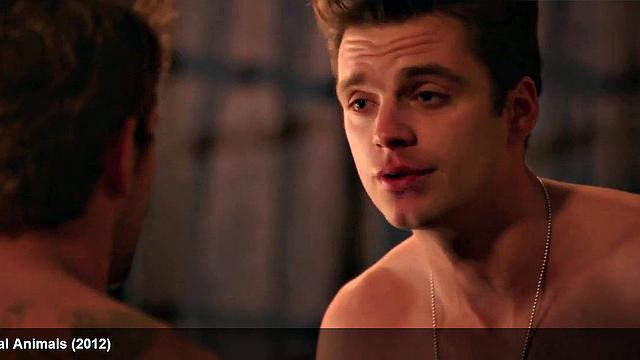 Watch as sexy body of celebrity, Sebastian Stan, is put to the test by a hard dick