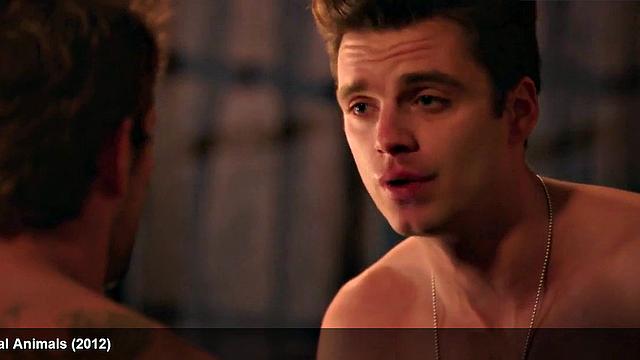Watch as sexy body of celebrity, Sebastian Stan, is put to the test by a hard dick