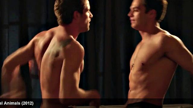 Watch as sexy body of celebrity, Sebastian Stan, is put to the test by a hard dick