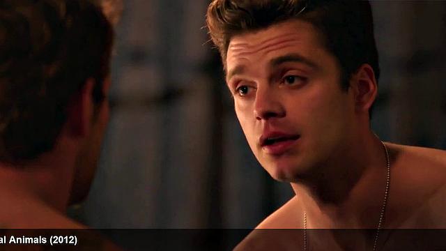 Watch as sexy body of celebrity, Sebastian Stan, is put to the test by a hard dick