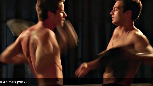 Watch as sexy body of celebrity, Sebastian Stan, is put to the test by a hard dick