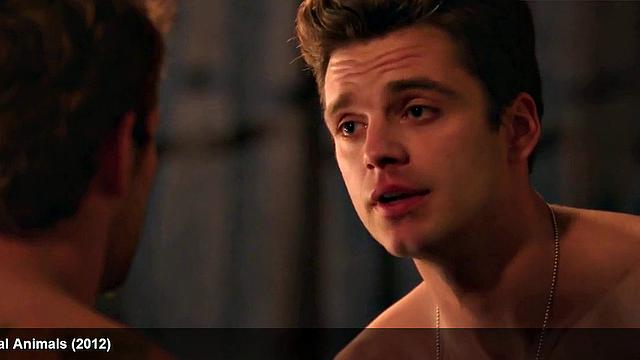 Watch as sexy body of celebrity, Sebastian Stan, is put to the test by a hard dick