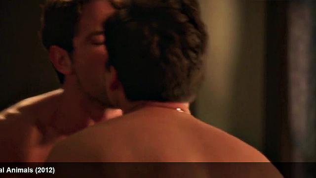 Watch as sexy body of celebrity, Sebastian Stan, is put to the test by a hard dick