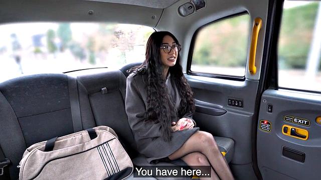 Inked and pierced cab babe fucked outdoors by taxi guy