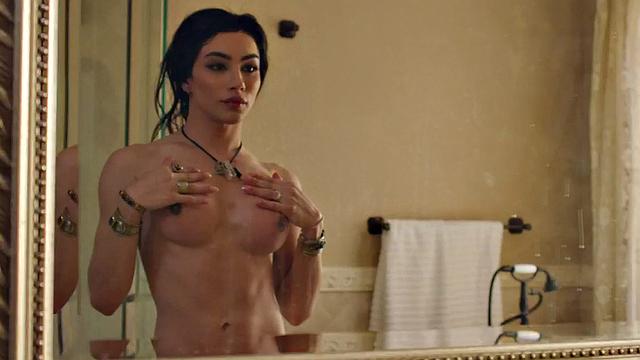 Trans beauty fucks female in pussy in doggystyle