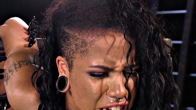 BDSM Black sub suffers in orgasms by her master