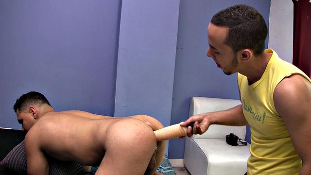 Emilio is on the bed wanting some play and Dante is there to give this Latin bottom what he desires. He helps Emilio strip off his clothes and then goes down on his uncut cock.