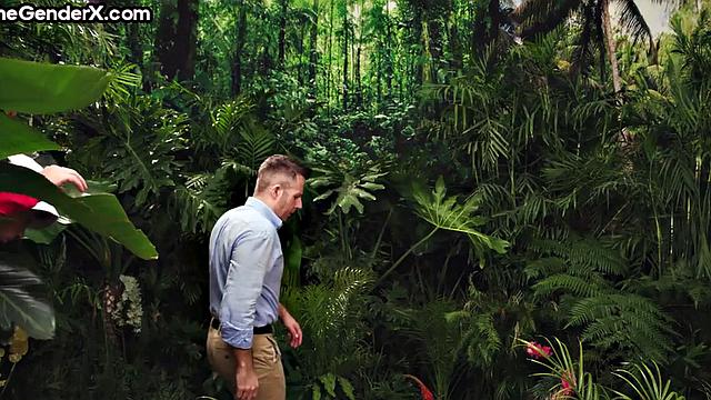 Stunning Trans in orgy sex