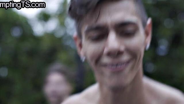 Greedy trans handling two cocks