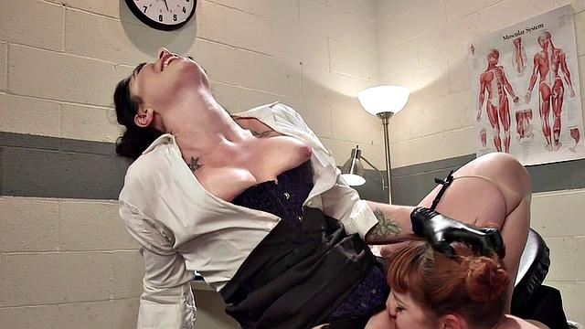 Redhead MILF with tattoos gets kinky with patient in infirmary