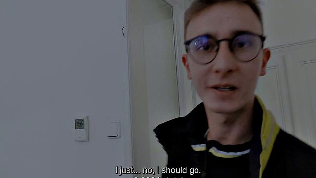 Real twink sucks cock and gets assfucked in 3some