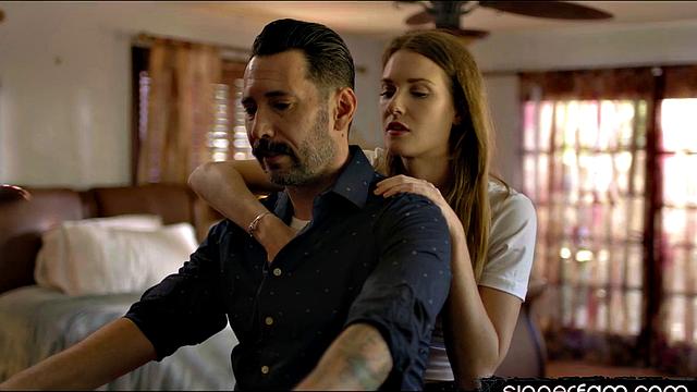 Roundbooty blonde babe banged by her lover