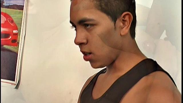 In the privacy of a garage, Latin boys Lucas and Roman find a motorcycle makes for a good platform to fuck. As the clothes strip off, each takes a turn getting a taste of the other's uncut dick, until both are rock hard and ready for more.