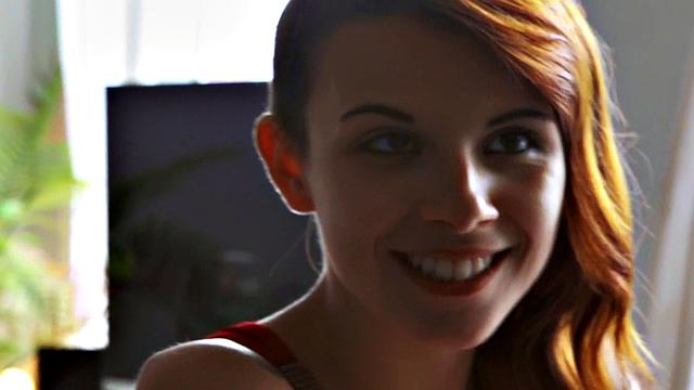 Petite nympho slut gets double-teamed by two bisexual guys in a wild threesome