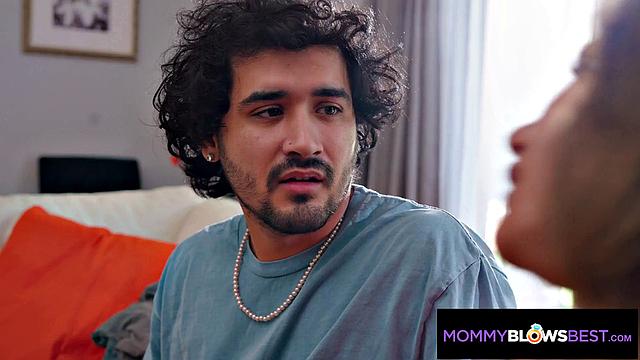 MommyBlowsBest - Frisky Monster Tits Stepmom Gets And Gets Hard