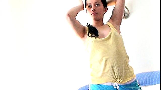 Solo teen Diana strips and plays
