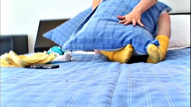 Solo teen Diana strips and plays