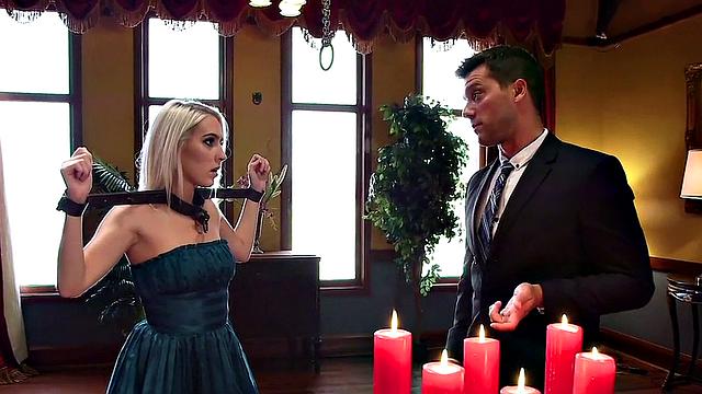 Bondage subjects buttfucked in threesome before rimming