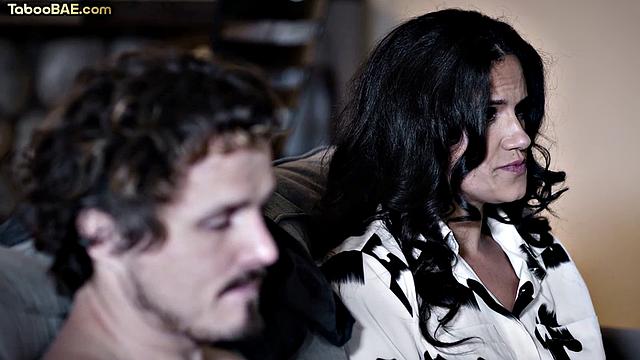 Cockhungry stepmom tries stepson's cock