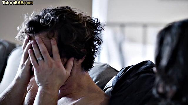 Cockhungry stepmom tries stepson's cock