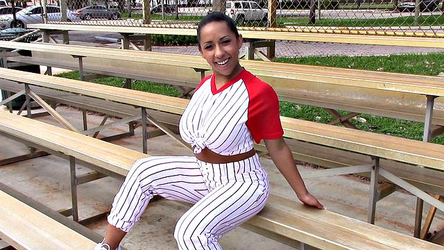 Voluptuous Baseball Babe
