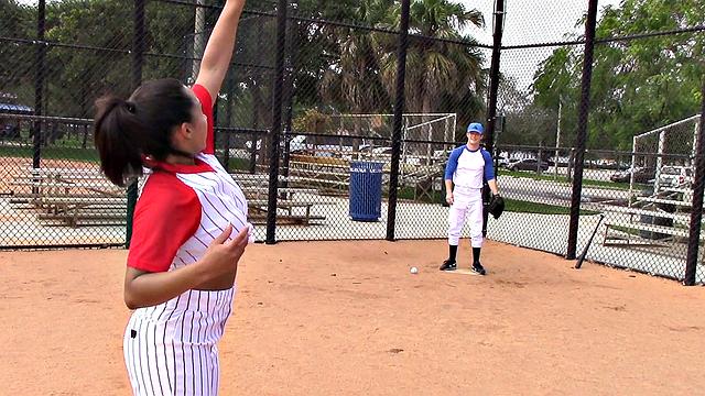 Voluptuous Baseball Babe