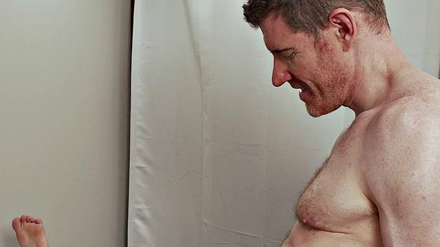 Cute and petite twink on medical check by tall doctor