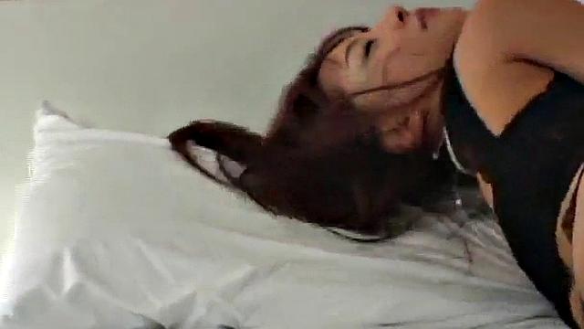 Horny Asian teen gets face creamed