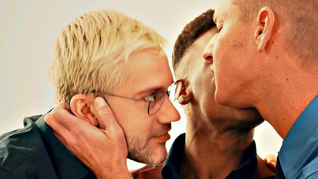 Skinny gay fisted by Ebony stud in prolapse 3some