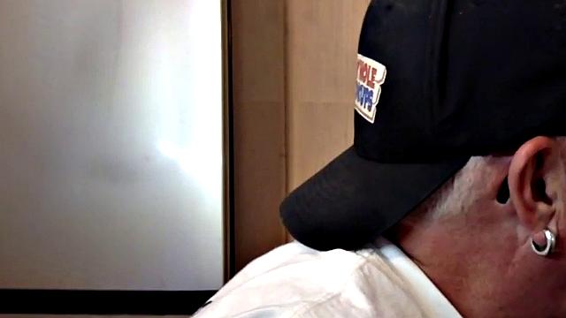 Gloryhole mature gay gets fucked by black cock after BJ